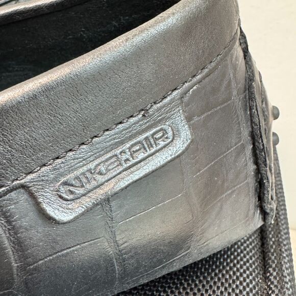Cole Haan Air Black Crocodile Style Leather Driving Loafers C09254 SZ 9.5M